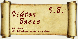 Viktor Bačić vizit kartica